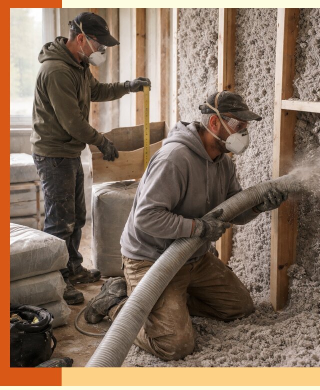 Утепление таунхауса эковатой в Шатуре для максимально теплых стен