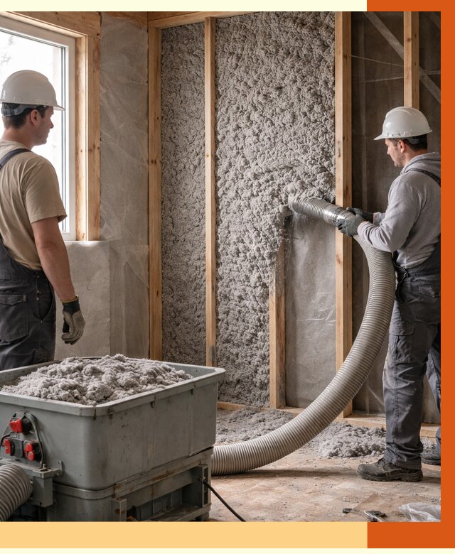 Утепление каркасного дома эковатой в Шатуре от 1844 руб. | ТепломастерШтр