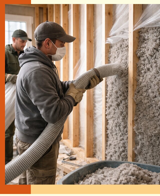 Утепление каркасного дома эковатой в Шатуре — качественно и надолго