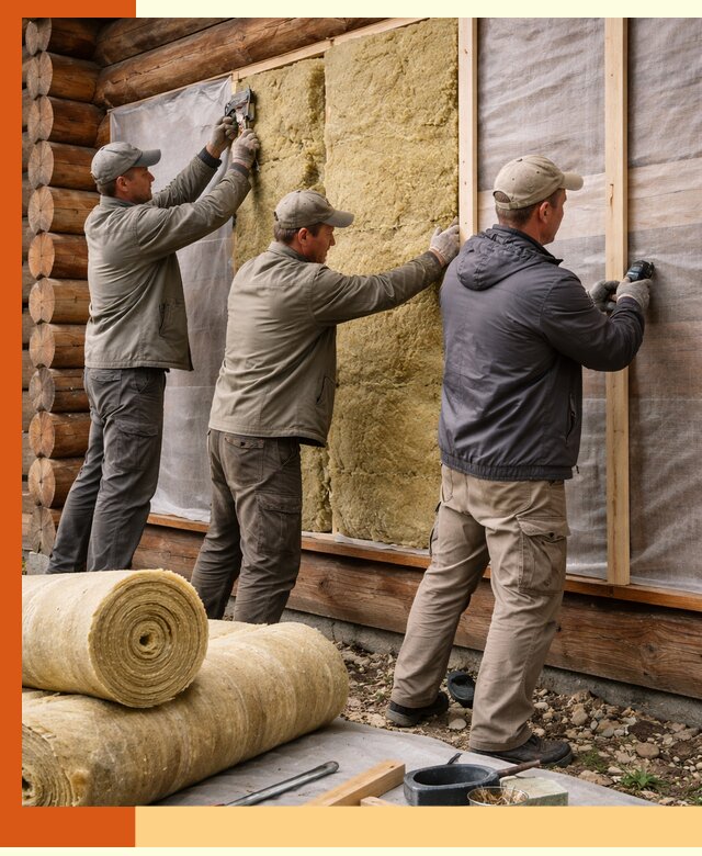 Утепление деревянного дома в Шатуре эффективными технологиями