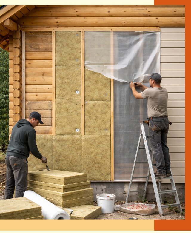 Утепление дома из бруса в Шатуре от 3842 руб./м2 — работы под ключ | ТепломастерШтр