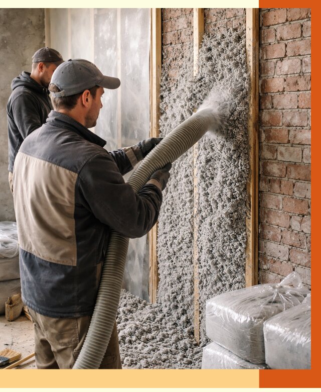 Утепление кирпичного дома эковатой в Шатуре от 2407 руб./м² | ТепломастерШтр