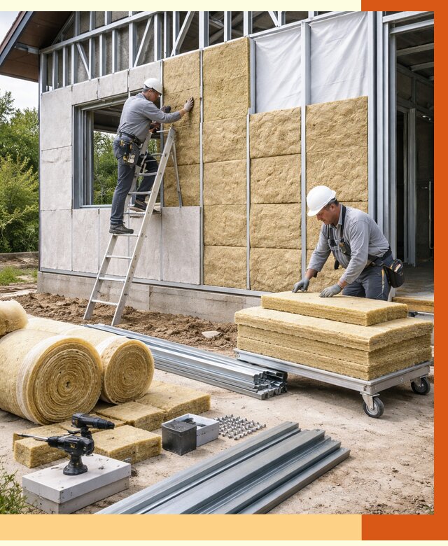 Утепление дома из ЛСТК в Шатуре от 5327 руб./м² — профессионально | ТепломастерШтр