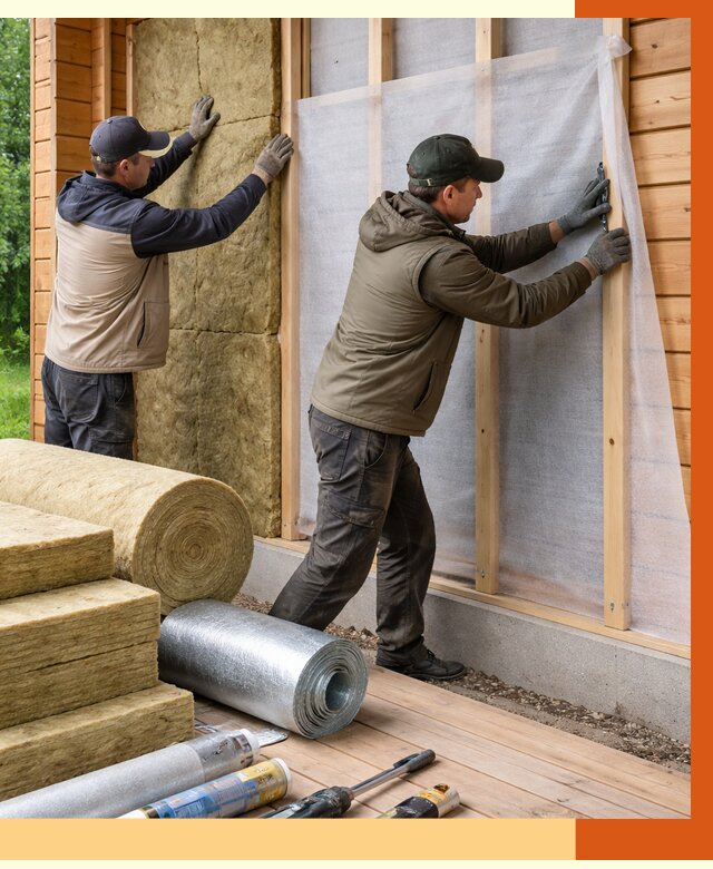 Утепление дома из двойного бруса в Шатуре от 4917 руб./м² — ТепломастерШтр под ключ