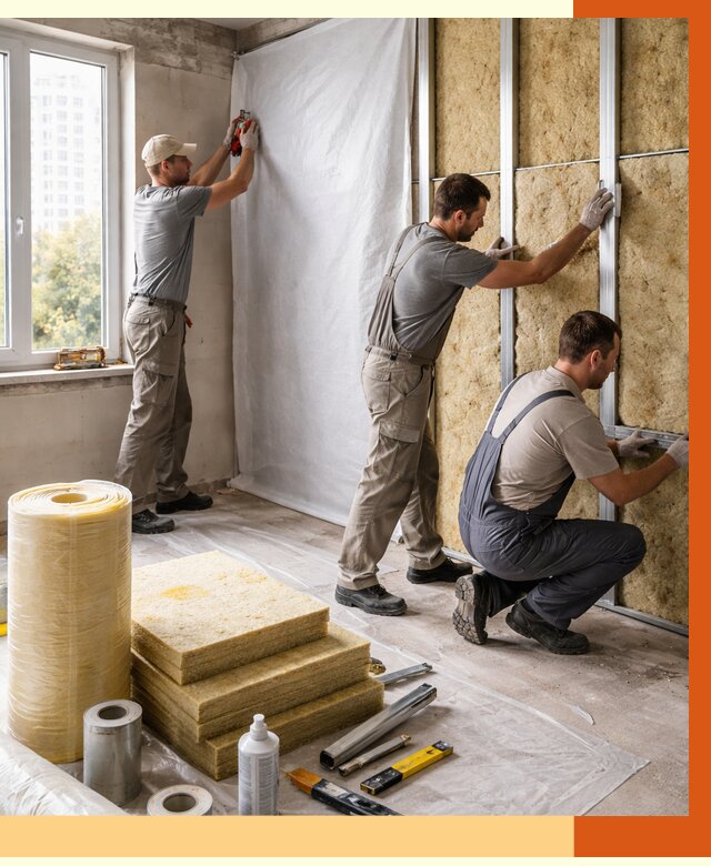 Утепление квартиры в Шатуре от 4610 руб/м2 — утеплить квартиру изнутри и снаружи | ТепломастерШтр