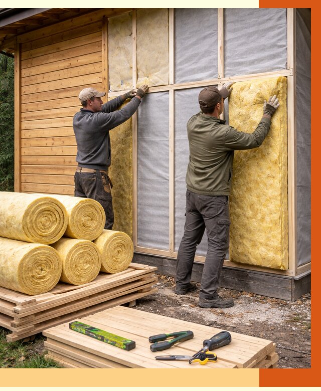 Утепление бани снаружи в Шатуре от 87074 руб. под ключ | ТепломастерШтр