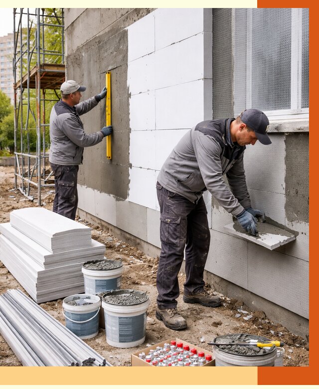 Утепление фасада и стен снаружи в Шатуре от 4302 руб. | ТепломастерШтр