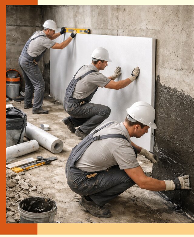 Утепление фундамента изнутри профессионально в Шатуре