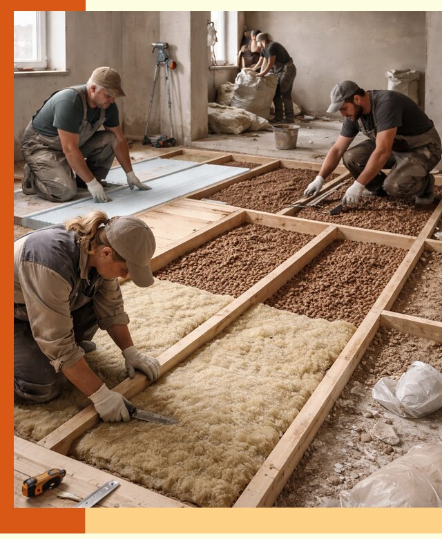 Утепление перекрытий жилых и промышленных зданий в Шатуре