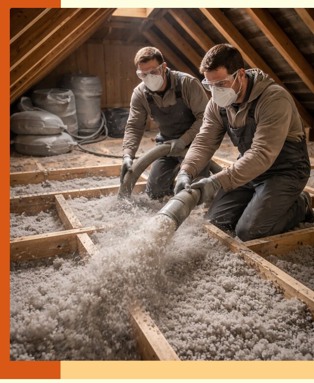 Утепление чердака эковатой в Шатуре — быстро и надёжно