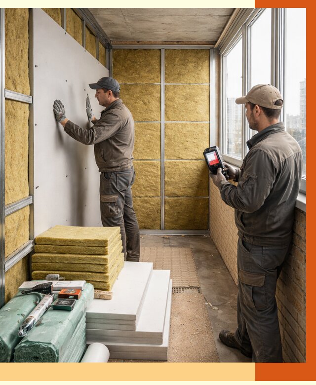 Утепление балкона в Шатуре от 4610 руб. под ключ | ТепломастерШтр