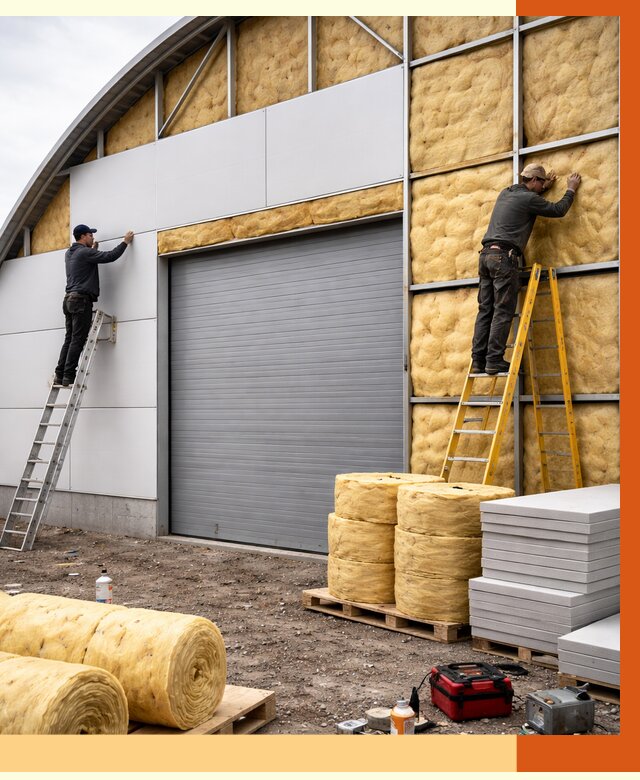 Утепление ангара пенополиуретаном в Шатуре от 7376 руб./м² — комплекс от ТепломастерШтр