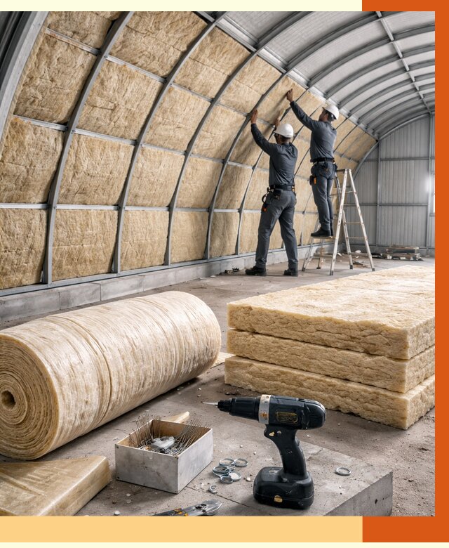 Утепление арочного ангара в Шатуре от 3278 руб./м2 под ключ | ТепломастерШтр