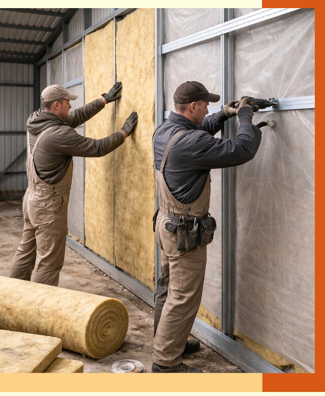 Утепление металлического ангара в Шатуре от 4866 руб/м2 — услуги под ключ | ТепломастерШтр