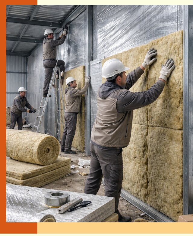 Утепление металлического склада в Шатуре: теплоизоляция и герметизация