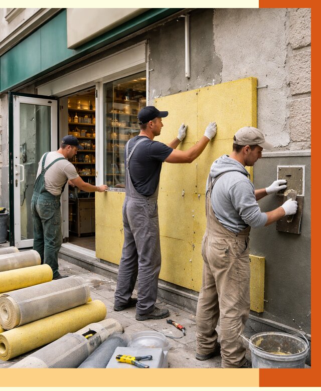 Утепление магазина в Шатуре от 4610 руб/м2 — цена, стены и снаружи | ТепломастерШтр