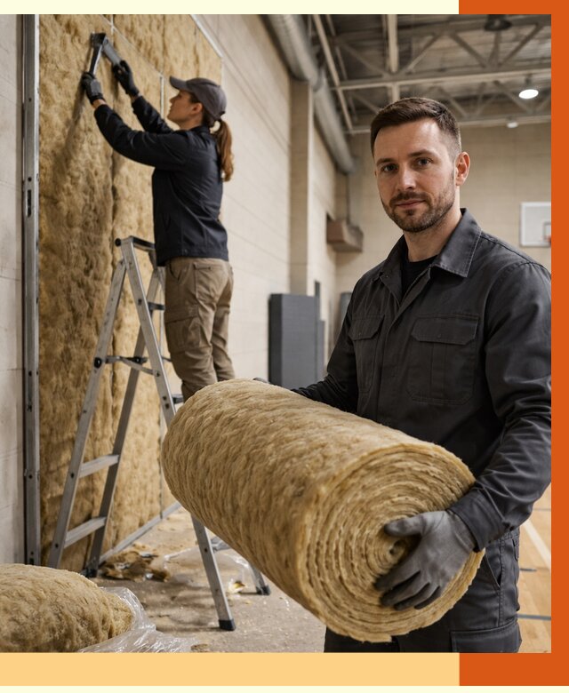 Утепление спортзала в Шатуре от 7683 руб/м2 — комплексное утепление под ключ | ТепломастерШтр