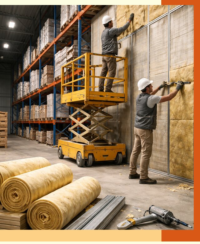 Утепление торгового склада в Шатуре от 3278 руб/м2 — комплексно и под ключ | ТепломастерШтр