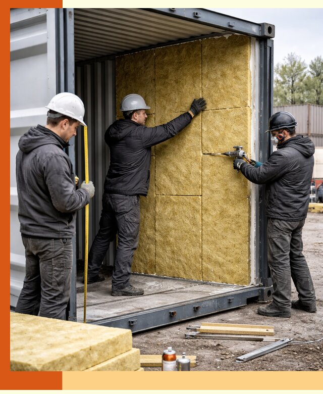 Утепление морского контейнера в Шатуре: надежная теплоизоляция и защита