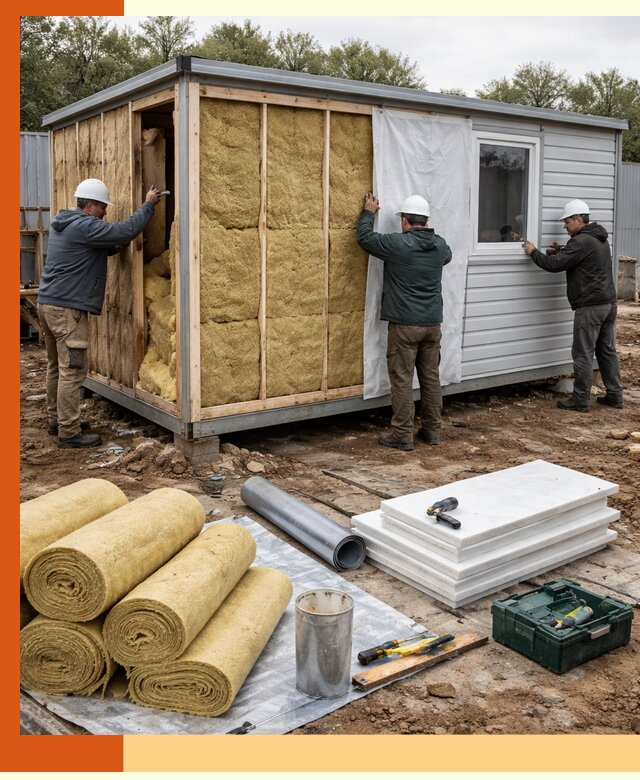 Утепление строительной бытовки под ключ в Шатуре для любых условий