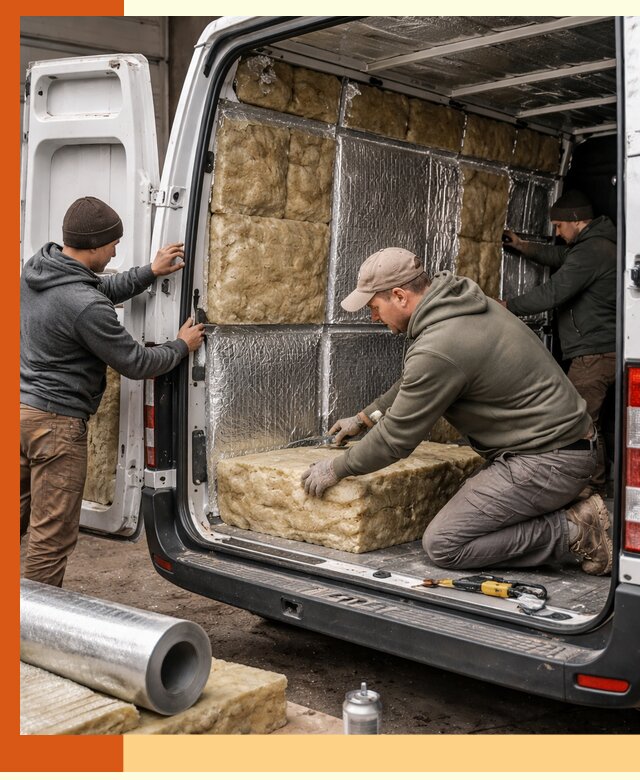 Утепление фургона в Шатуре: профессиональная теплоизоляция и шумоизоляция