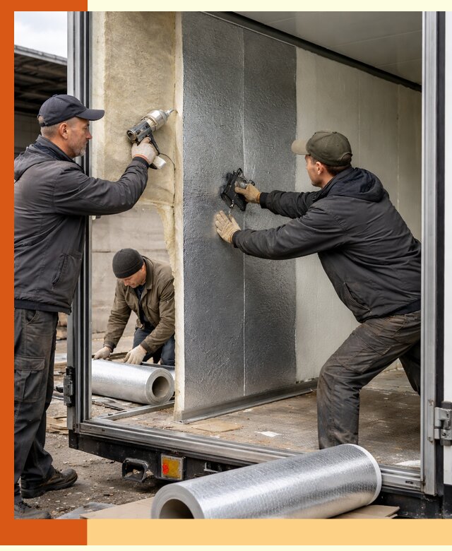 Утепление холодильного кузова в Шатуре — монтаж и теплоизоляция