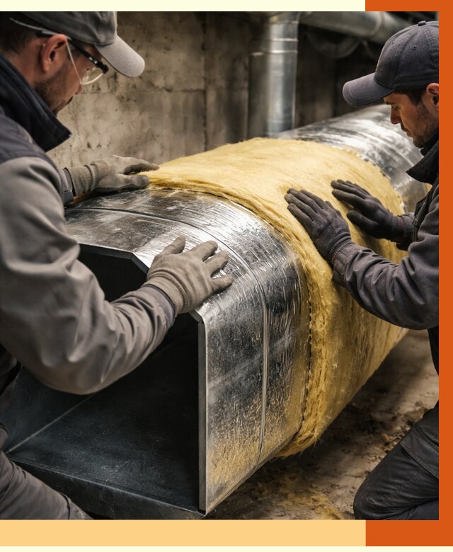 Утепление воздуховодов в Шатуре от 4302 руб. — теплоизоляция вентиляции | ТепломастерШтр