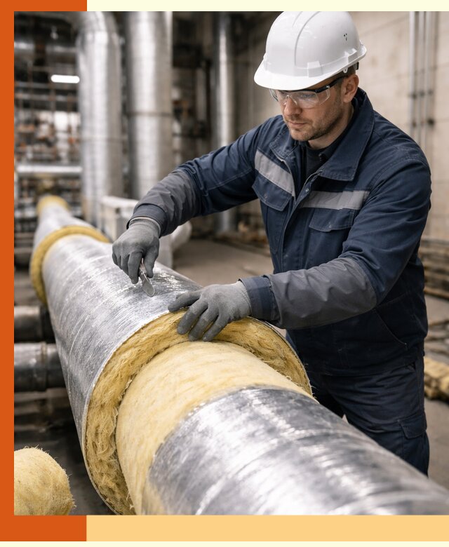 Утепление технологического оборудования и заводских установок в Шатуре