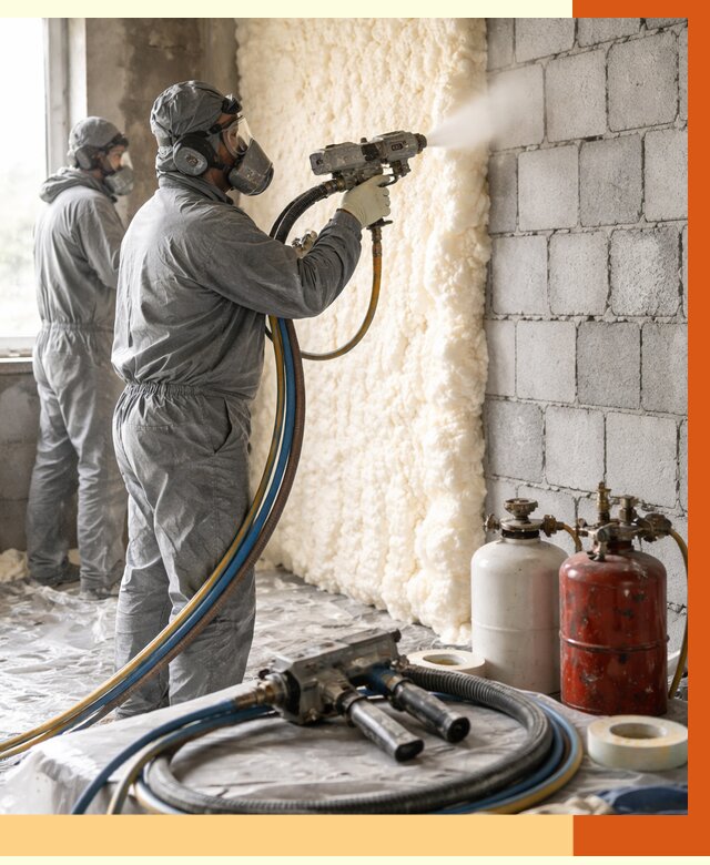 Утепление блочной стены ППУ в Шатуре от 4354 руб./м² — ТепломастерШтр