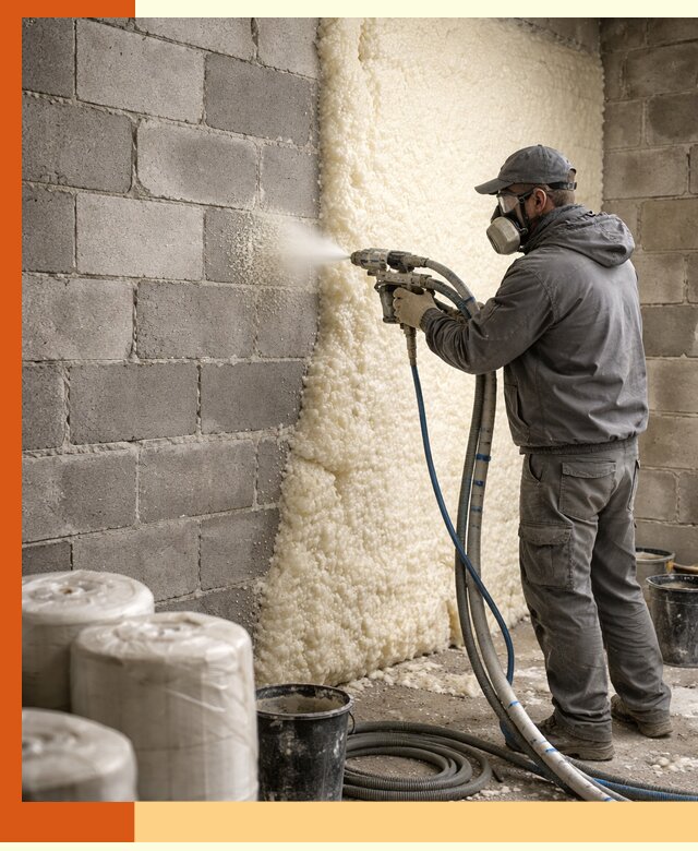 Утепление блочной стены ППУ в Шатуре качественно и надёжно