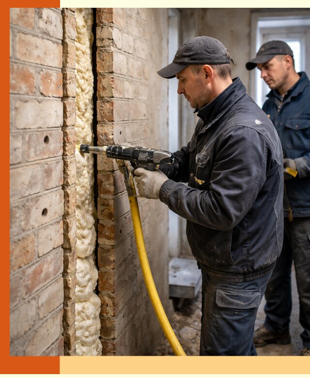 Межстеновое утепление пенополиуретаном в Шатуре