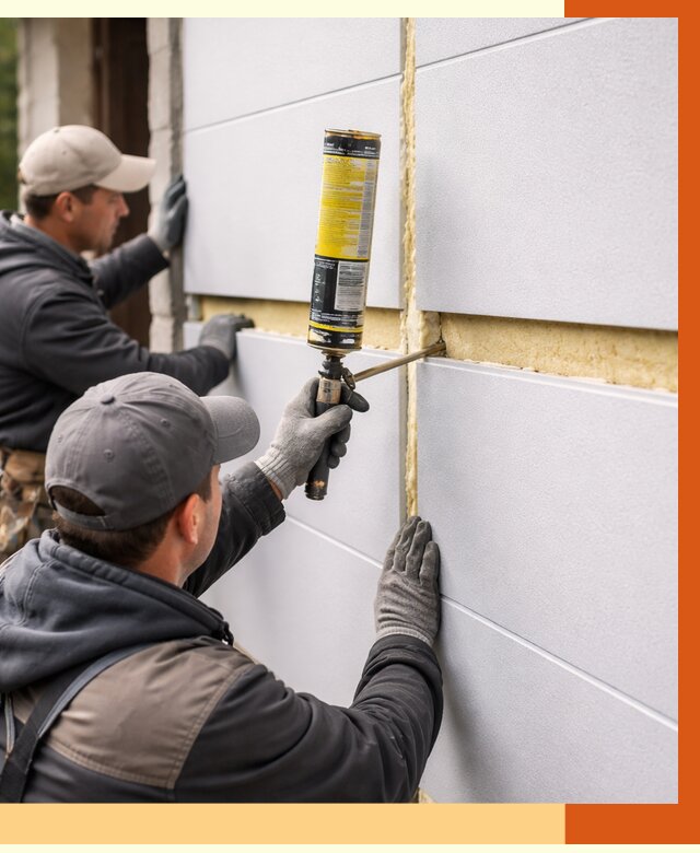 Утепление сэндвич панелей ППУ в Шатуре от 4302 руб. за м2 | ТепломастерШтр