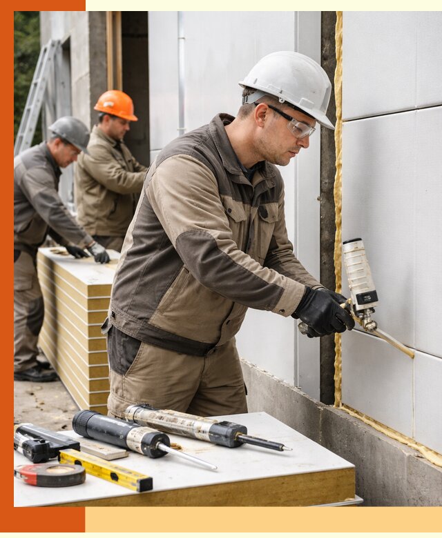 Утепление сэндвич-панелей пенополиуретаном в Шатуре