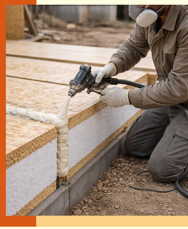 Утепление СИП-панелей пенополиуретаном (ППУ) в Шатуре