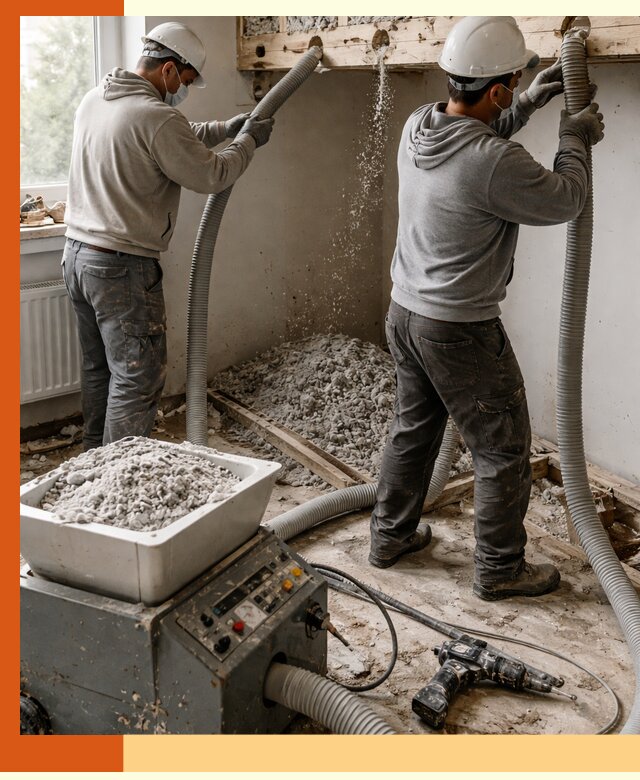 Заполнение пустот перекрытий пеной и наполнителями в Шатуре