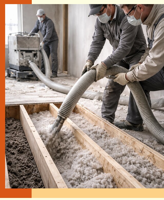 Заполнение полостей межэтажного перекрытия в Шатуре эффективно и герметично