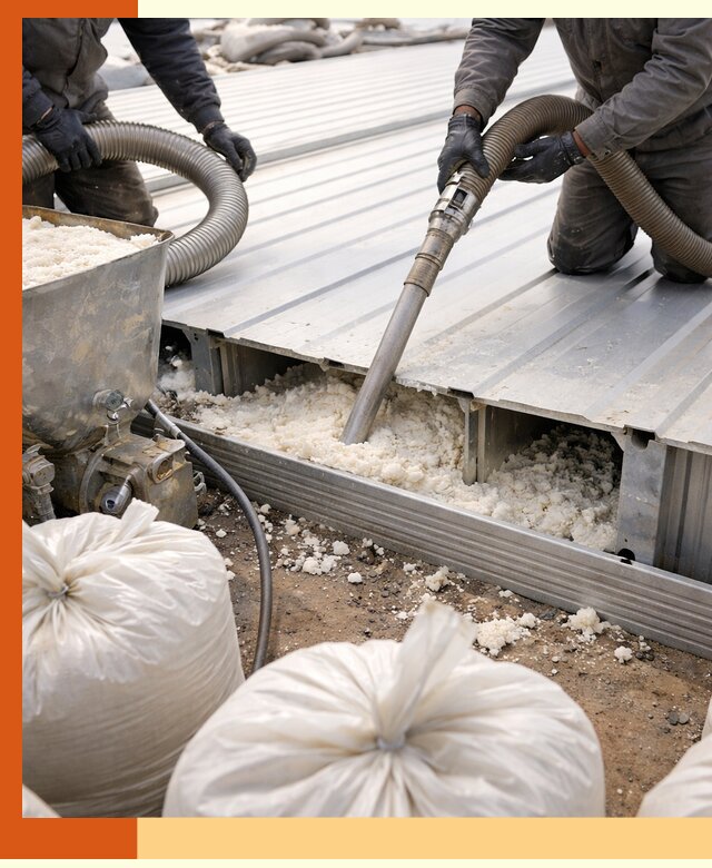 Заполнение пустот кровельных панелей пенными и мокрыми герметиками в Шатуре