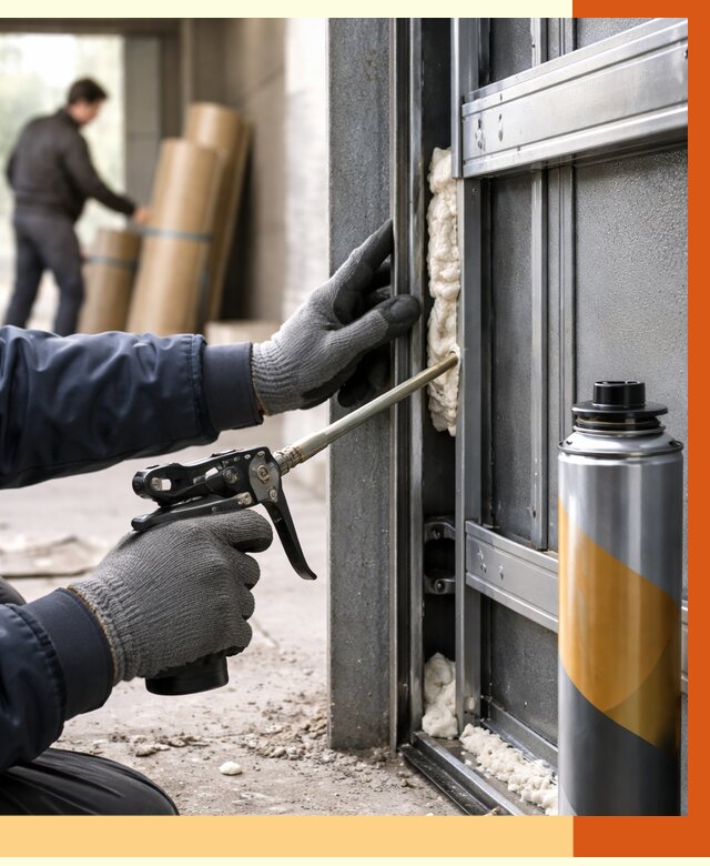 Заполнение пустот ворот в Шатуре от 4610 руб. — заливка ППУ, утепление под ключ | ТепломастерШтр