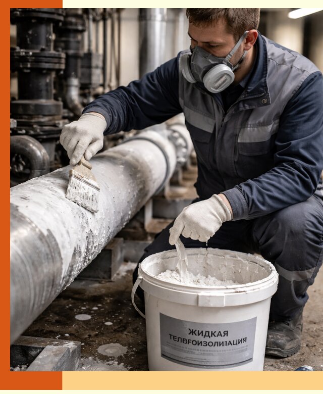 Утепление оборудования жидкой теплоизоляцией в Шатуре
