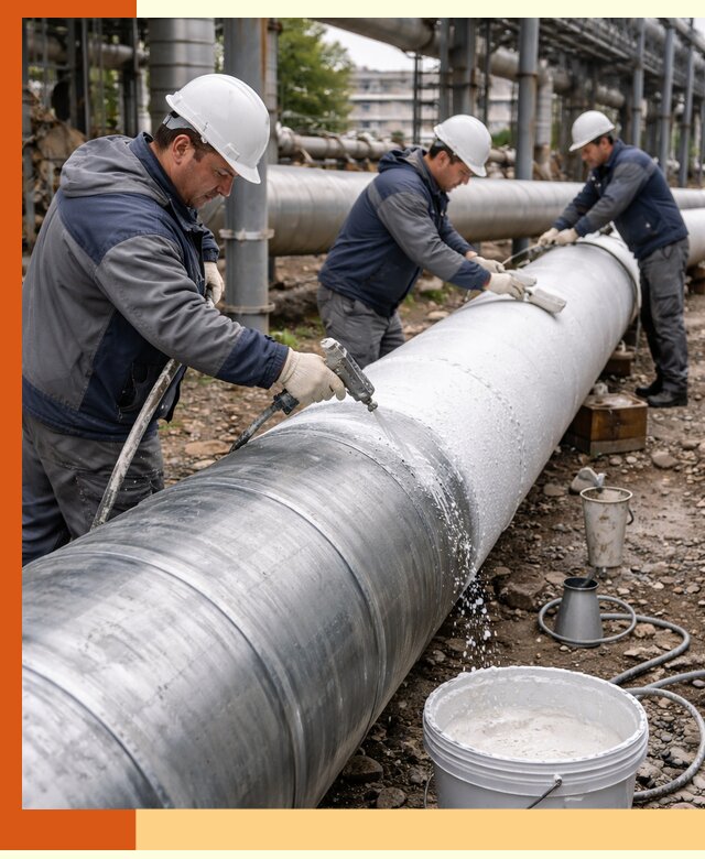 Утепление теплотрассы жидкой теплоизоляцией в Шатуре