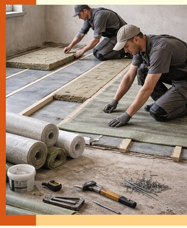 Шумоизоляция пола в Шатуре — профессиональная звукоизоляция помещений