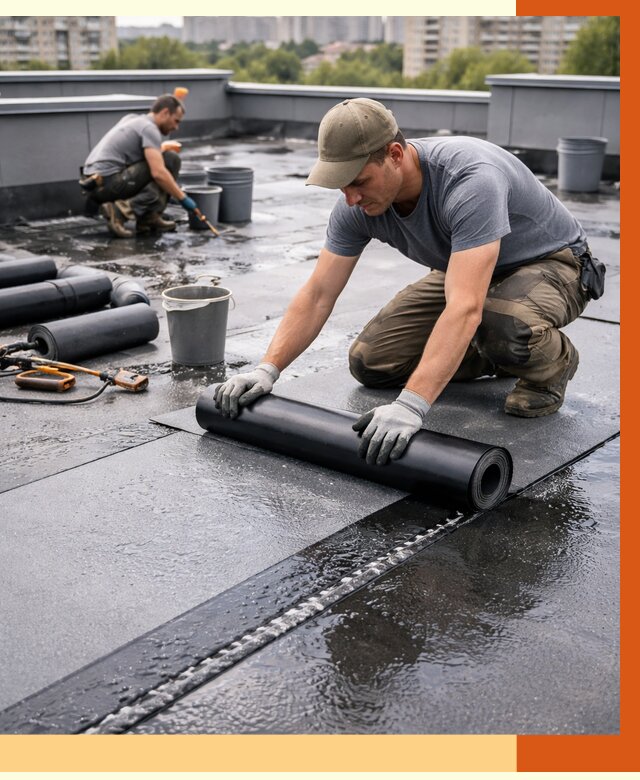 Гидроизоляция плоской кровли в Шатуре от 4610 руб./м2 — профессионально | ТепломастерШтр