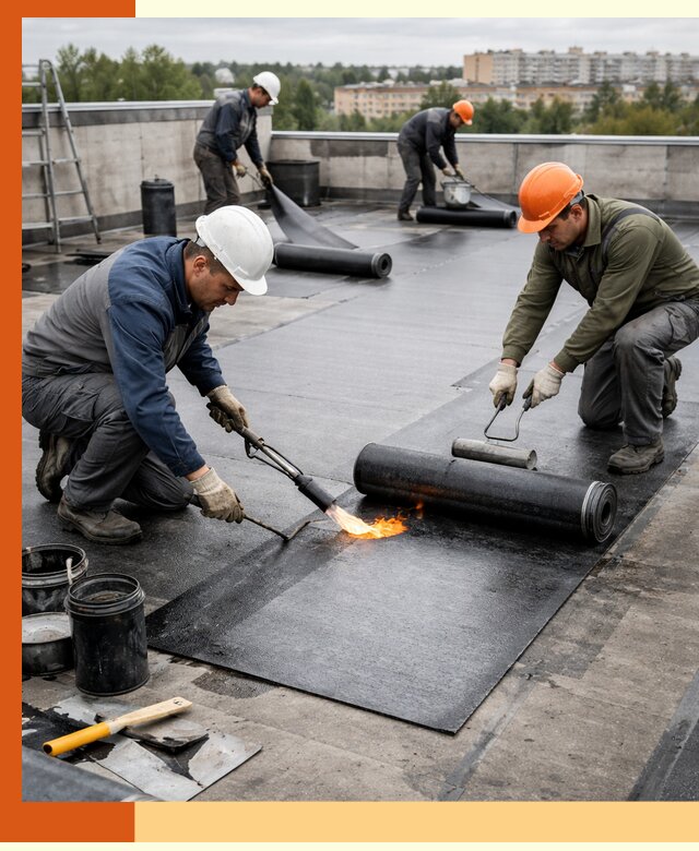 Профессиональная гидроизоляция плоской кровли в Шатуре