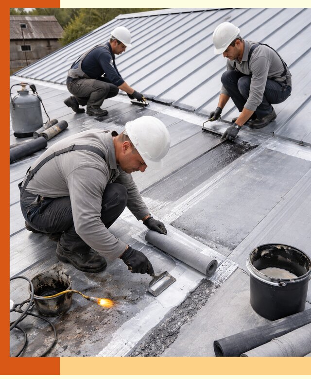 Гидроизоляция металлической кровли с гарантией в Шатуре