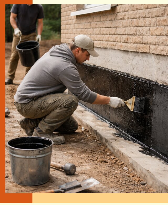 Гидроизоляция цоколя домов и зданий в Шатуре эффективными методами