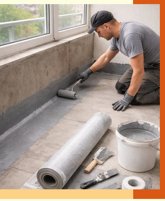 Профессиональная гидроизоляция балкона в Шатуре от 4302 руб. | ТепломастерШтр