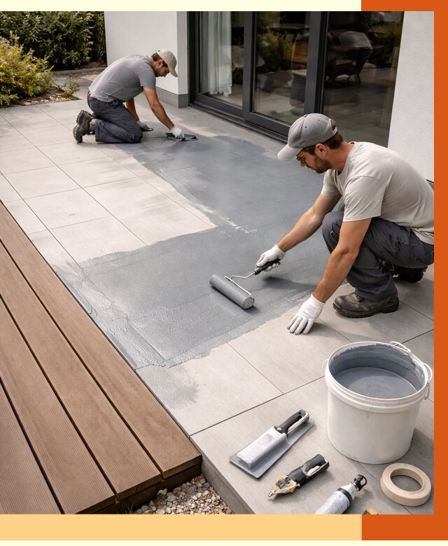 Гидроизоляция террасы в Шатуре под ключ от 7683 руб./м² | ТепломастерШтр