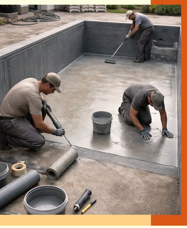 Профессиональная гидроизоляция бассейна в Шатуре от 6659 руб. за м2 | ТепломастерШтр