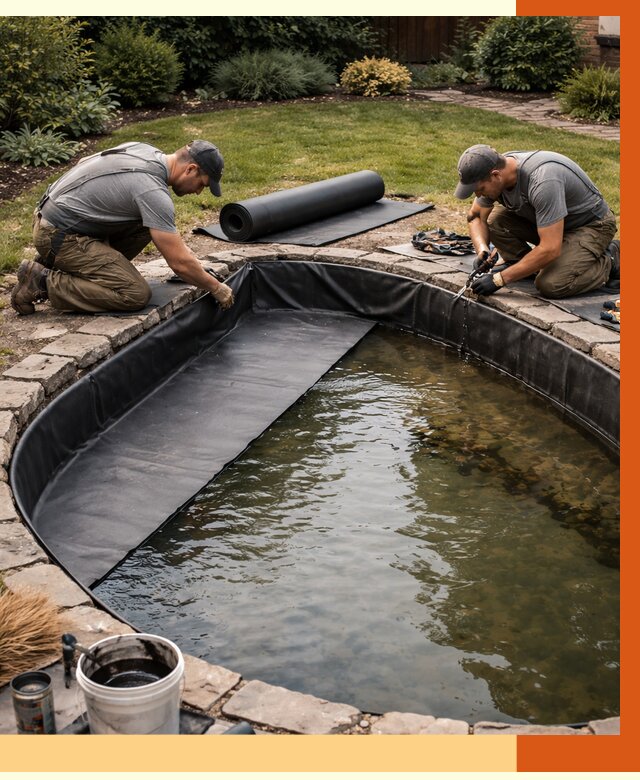 Гидроизоляция пруда в Шатуре от 15366 руб. под ключ | ТепломастерШтр профессионально