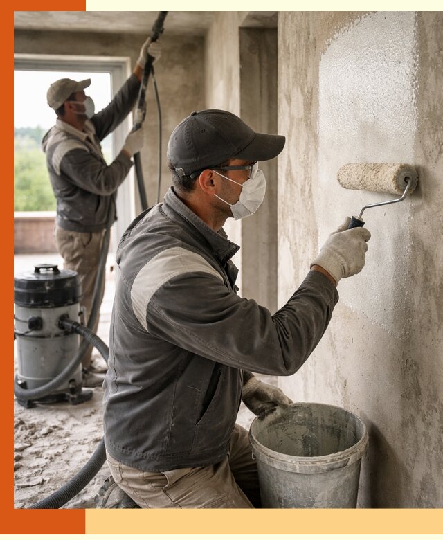 Подготовка поверхности под напыление утеплителя в Шатуре